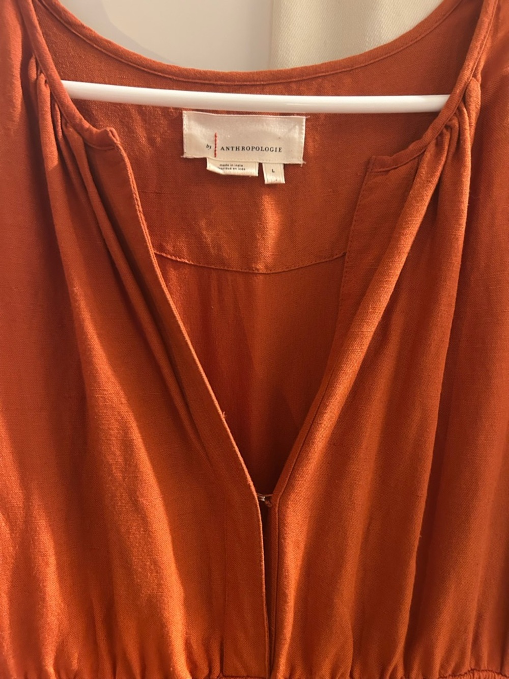 Anthropologie (Maeve) Somerset Maxi Dress, Linen Edition, in Orange - Picture 8 of 13
